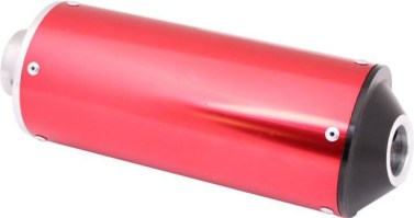 Muffler_ _Aluminum_With_Mounting_Bracket_Red_and_Black_1