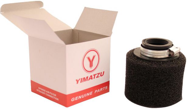 Air Filter - 35mm, Sponge, Straight, Yimatzu Brand, Black - 60A2352BK - PBC81F1
