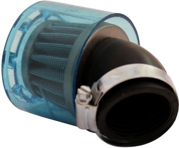 Air Filter - 41mm to 43mm, Conical, Waterproof, Angled, Yimatzu Brand, Blue - 60A1372BU - PBC89F1