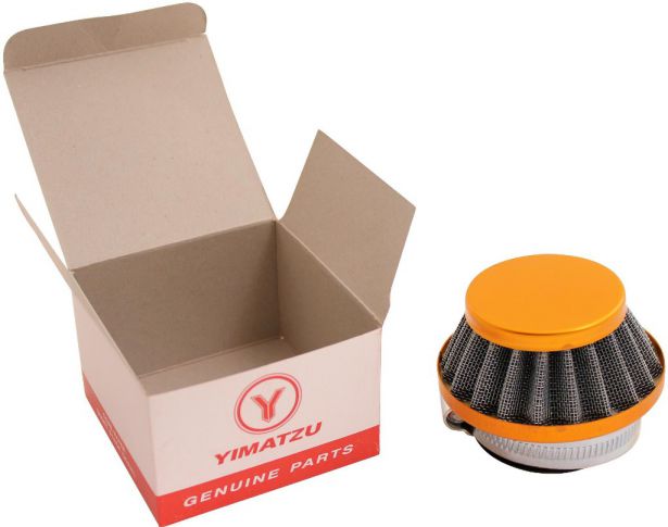 Air Filter - 44mm to 46mm, Conical, Small Stack (30MM), 2 Stroke, Yimatzu Brand, Gold - 60P1170GD - PBC94F1