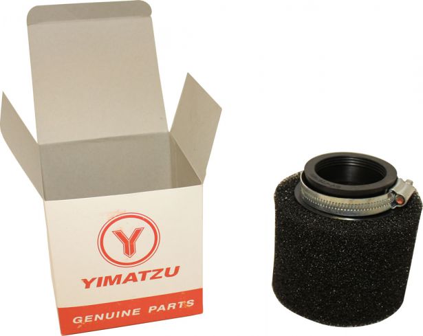 Air Filter - 48mm, Sponge, Straight, Yimatzu Brand, Black - 60A2482BK - PBC77F1