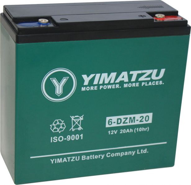 Battery - EV12200 / 6-DZM-20 / 6-FM-20, AGM, 12V 20Ah, Yimatzu - 10A3060 - PBC29F1