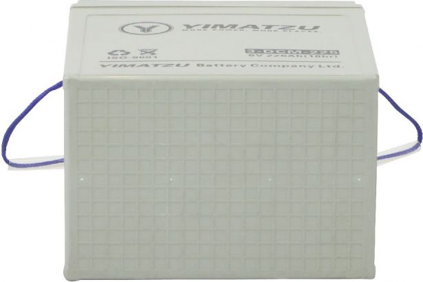 Battery - EV6225 / 3-DCM-225 / 3-EVF-225 / 3-FM-225, Group GC2, AGM, 6V 238Ah, Yimatzu, Threaded Terminals - BATEV06225 - PBC127EF1