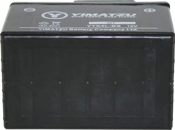 Battery - GTX4L-BS Yimatzu, AGM, Maintenance Free - PBCBATMFF1
