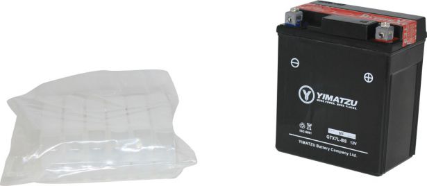 Battery - GTX7L-BS Yimatzu, AGM, Maintenance Free - BATMF1207LBS - PBC89EF1