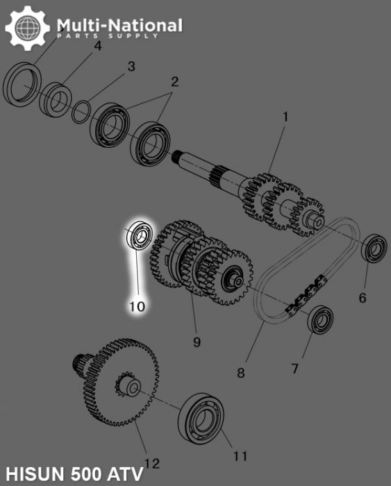 Bearing - 6203, 40x17x12, ATV, Hisun, 500-700cc (1pc) - BRG6203DL - PBC247F1