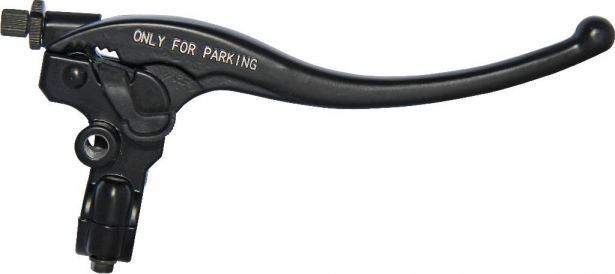 Brake Lever - Right Hand, Aluminum, Black, 150cc to 400cc, ATV, Dirt Bike, 300cc, 2x4, 4x4 and 4x4 IRS - LVR3385BK - PBC2977F1