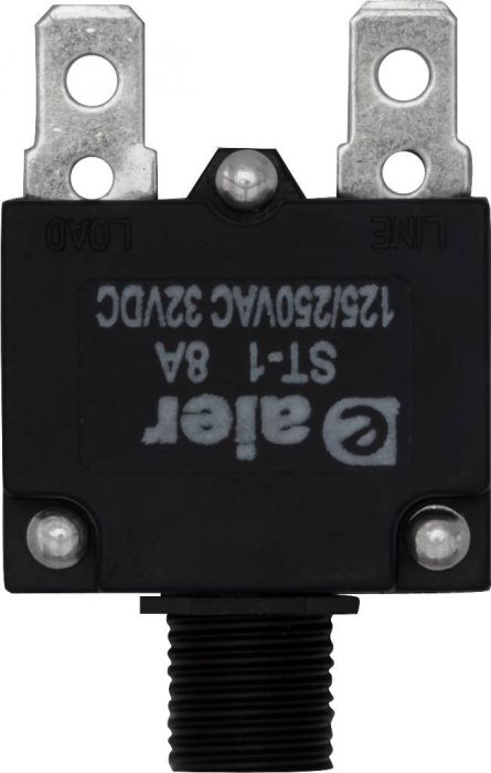 Circuit Breaker - Push Button, 8A, ST-1, 125/250VAC, 32VDC - 60A9508 - PBC2027F1