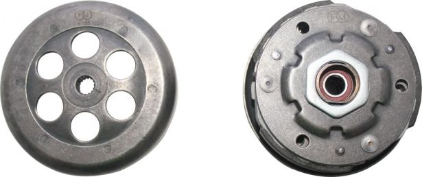 Clutch - Drive Pulley with Clutch Bell, Yamaha, JOG 90, 2 Stroke, 16 Spline - 30A3706 - PBC1251F1