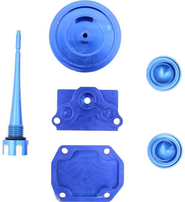 Cylinder Head Cover Set - 125cc, CNC, Performance, 6pc, Blue - 20A2610BU - PBC1493F1
