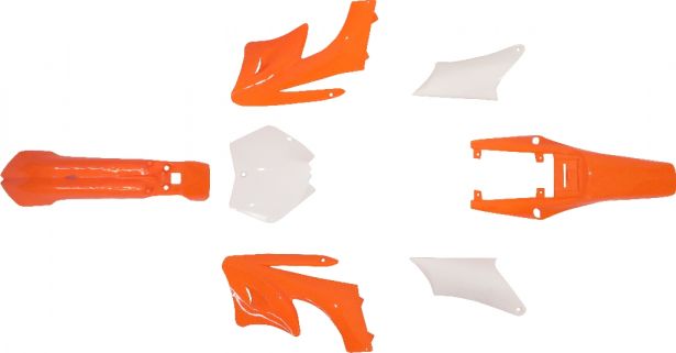 Plastic Set - Mini Dirt Bike, Orange (7 pcs) - 70D7160OG - PBC605F1