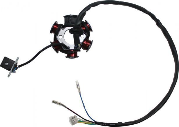 Stator - Magneto Coil, C100-6, 5 Wire - 30A9307 - PBC2384F1