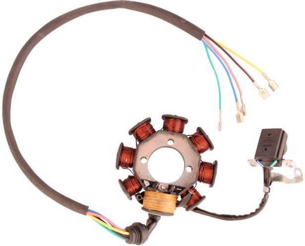 Stator - Magneto Coil, 125cc to 250cc, CG8, 5 wire - 30A9200 - PBC2376F1