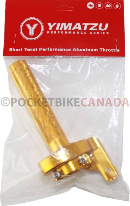 Throttle Lever - Twist Grip, CNC, 90cc to 250cc, Dirt Bike, Yimatzu Brand, Gold - 70A3250GD - PBC2789F1