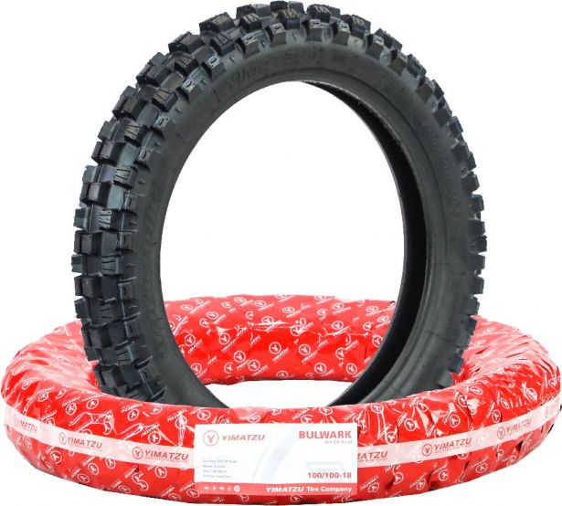 Tire - Yimatzu Bulwark 100/100-18, 59M, 18 Inch, Dirt Bike/MX - 40D1810Y - PBC4099EF1