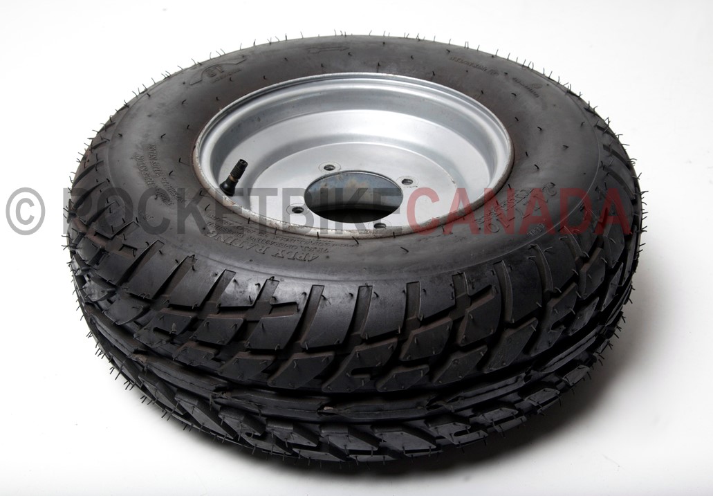 21x7-10 Tubeless ST Tire & 4 Hole Silver Rim for ATV - GT150_FRONT-1