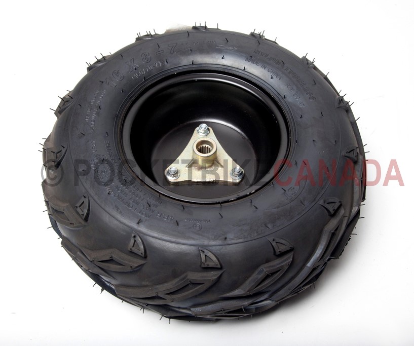 16x8-7 (160/70-7) Tubeless FY-002-015 Tire & Splined Hub for ATV - G1020031-2