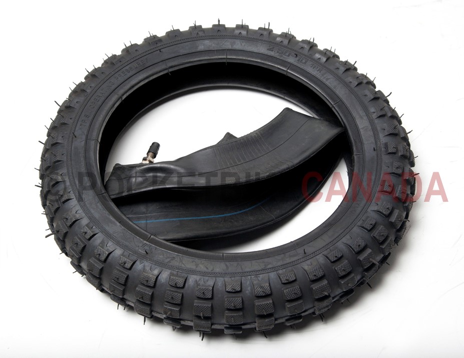 2.50-10 ST Tire & 2.75/2.50-10 Locking Stem Tube for DirtBike - G2030044