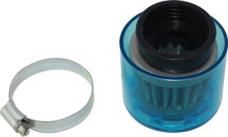 Air Filter - 44mm to 46mm, Conical, Waterproof, Straight, Yimatzu Brand, Blue - 60A1380BU - PBC95F1