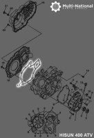Clutch Cover Gasket - ATV, Hisun, 400cc - GSK0040 - PBC2649F1