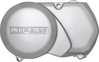 Engine Cover - 125cc Lifan, Left, Chrome - 70D2121CR - PBC1433F1