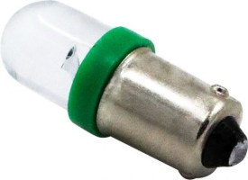 Light Bulb - LED, 12V, 3W, Single Contact, Green - BLB5110GN - PBC3075F1