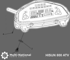 Meter Display - 800cc, ATV, Hisun - 10A7382 - PBC2244F1