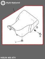 Seat - ATV, Hisun, 400cc - 70A7144 - PBC620F1