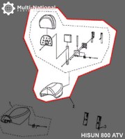 Seat - Rear, ATV, Hisun, 800cc - 70A7186 - PBC581F1
