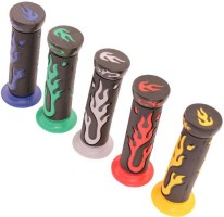 Throttle Grips - Flames, Gray - 70D1830GY - PBC2704F1