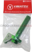 Throttle Lever - Twist Grip, CNC, 90cc to 250cc, Dirt Bike, Yimatzu Brand, Green - 70A3250GN - PBC2716F1