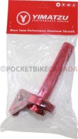Throttle Lever - Twist Grip, CNC, 90cc to 250cc, Dirt Bike, Yimatzu Brand, Red - 70A3250RD - PBC2778F1