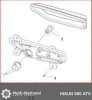 Turn Signal Light - Rear, Left, ATV, Hisun, 800cc - 70A7480 - PBC3089F1