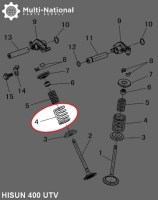 Valve Spring - Outer, Hisun, 400-500cc, ATV/UTV - 20A2142 - PBC1485F1