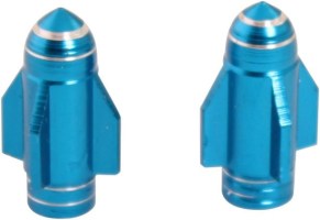Valve Stem Caps - Blue Rockets - 40A9010BU - PBC3411F1