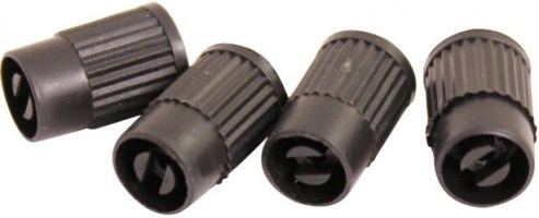 Valve Stem Caps - Standard Black Plastic (Set of 4pcs) - 40A9045 - PBC3563F1