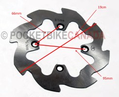 Rear Rotor for 110cc, X21D, Dirt Bike 4 Stroke - G2050039